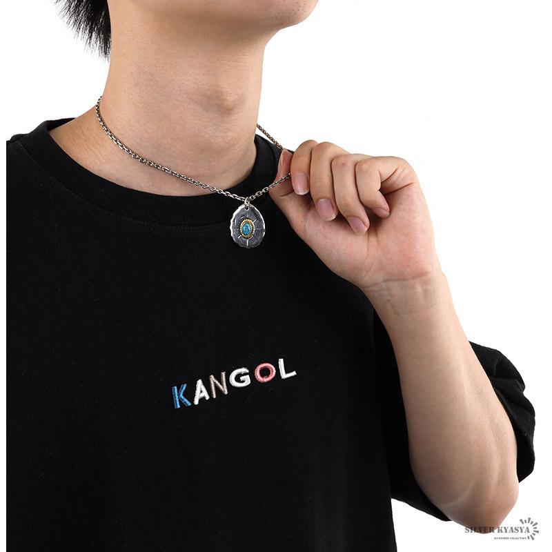 シルバー925 タタキ イーグル 鷲 太陽 ターコイズストーン 小豆