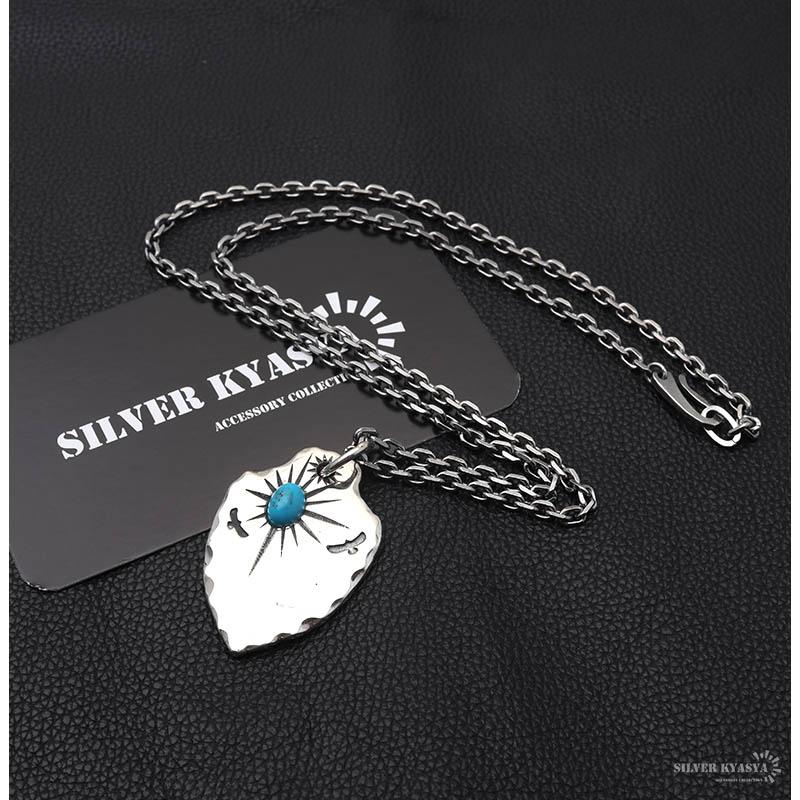 シルバー925 タタキ イーグル 鷲 太陽 矢じり ターコイズ