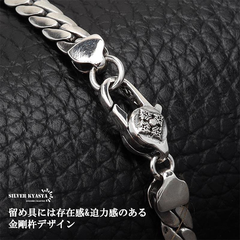 シルバー925 チェーンネックレス 喜平 2面カット 925 メンズ