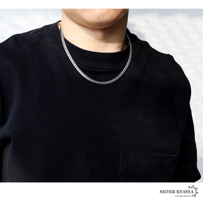 ＼2個で10％OFF 3個で20％OFFクーポン／シルバー925 チェーンネックレス 喜平 2面カット 925 メンズ ネックレス 爆買の画像