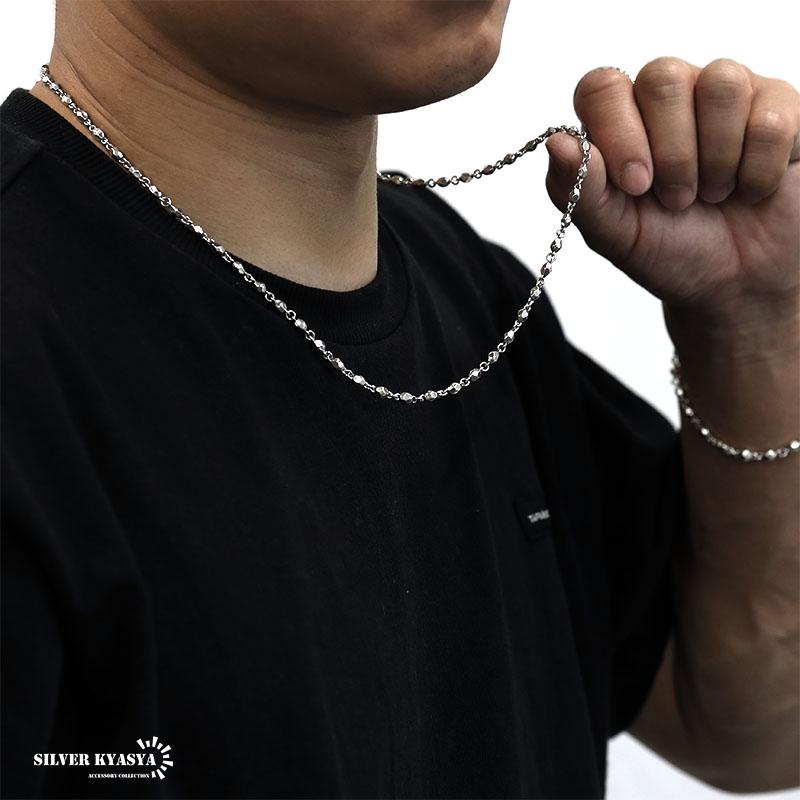 シルバー925 チェーンネックレス フック 岩石 銀ストーン シルバー925 チェーンネックレス フック 岩石 銀ストーン
