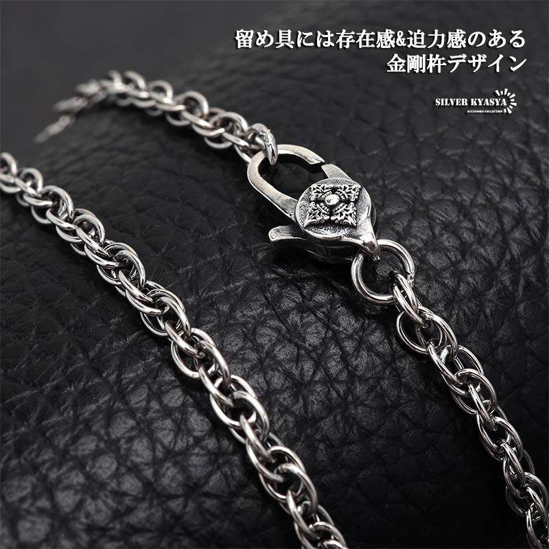 シルバー925 チェーンネックレス ツイストチェーン 三連 ロープ シルバー925 チェーンネックレス ツイストチェーン 三連 ロープ