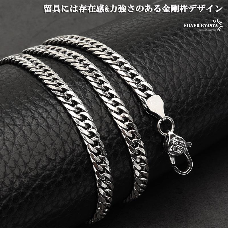 期間限定25％OFFクーポン／シルバー925 チェーンネックレス メンズ 6面