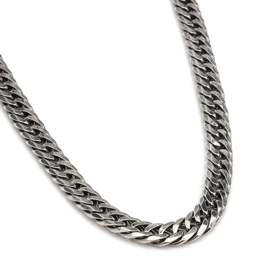 シルバー925 チェーンネックレス 6面カット ダブル喜平チェーン