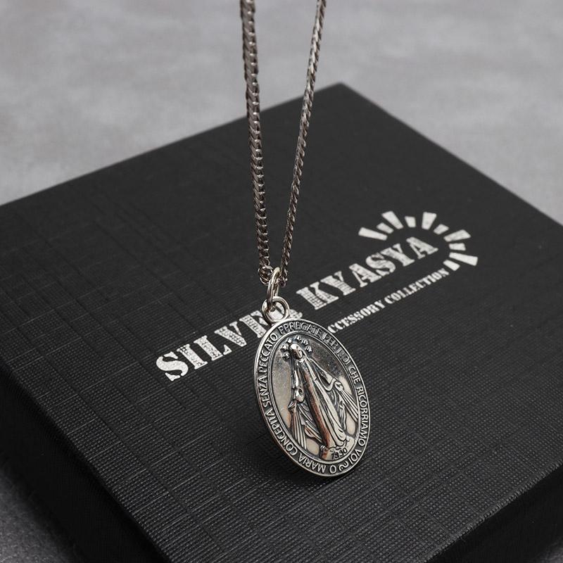 複数買いで最大30％OFFクーポン／シルバー925 マリア コインネックレス 