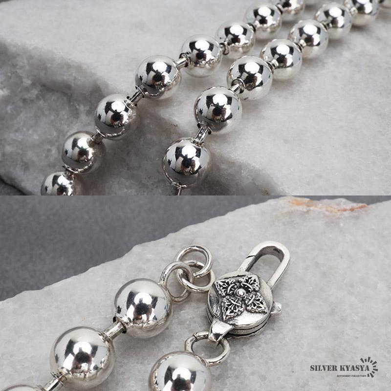 クーポンで10％OFF シルバー925 ボールチェーンネックレス 太幅 60cm