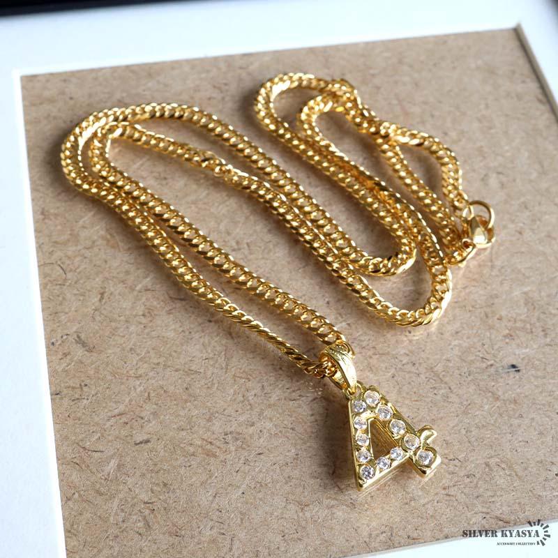 ナンバーネックレス 数字ネックレス ペンダント シルバー925 K18 GP