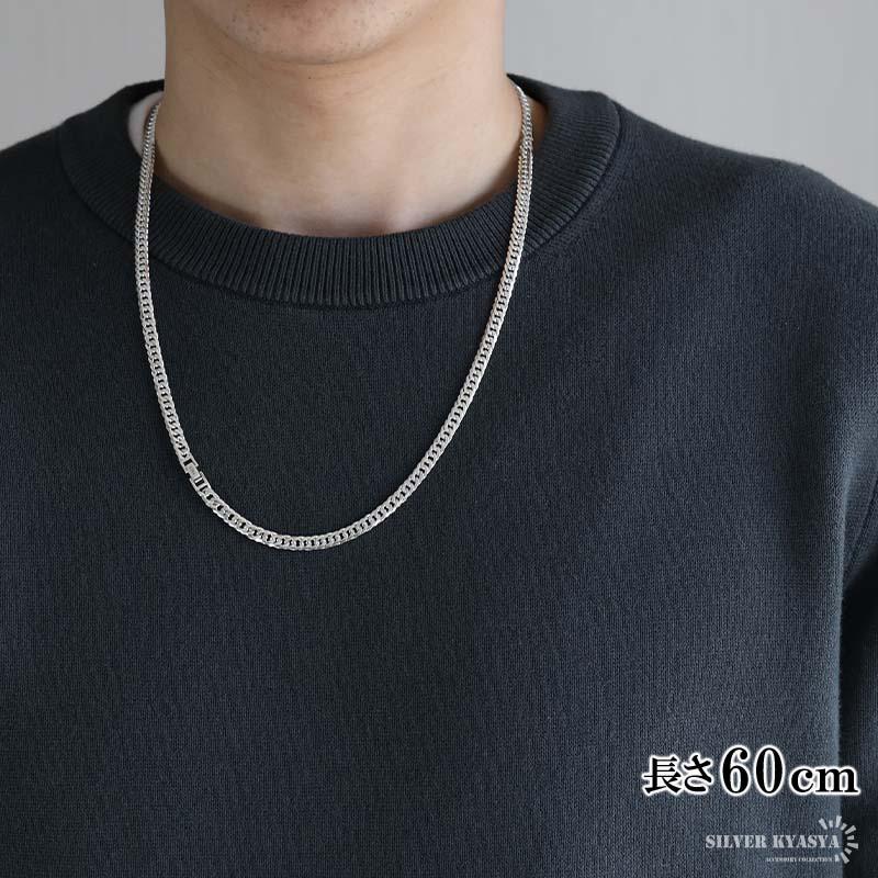 店内まるっと10%OFF祭／シルバー925 チェーンネックレス 6面カット