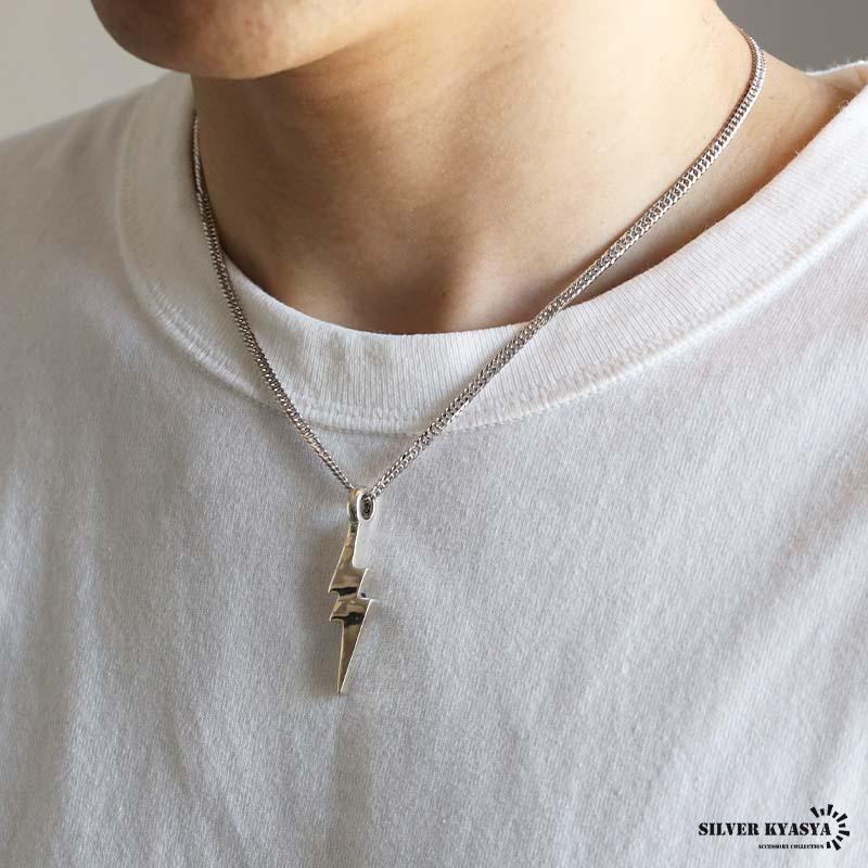 シルバー925 サンダーネックレス ペンダント シルバー カミナリ シルバー925 サンダーネックレス ペンダント シルバー カミナリ