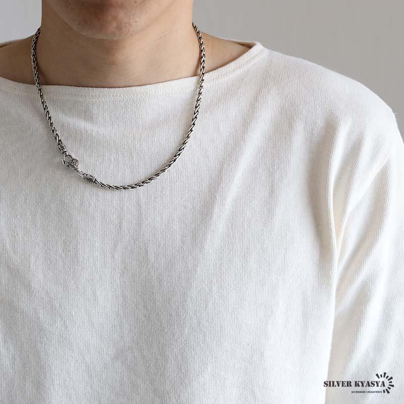 複数買いで最大300円OFFクーポン／シルバー925 ロープチェーン