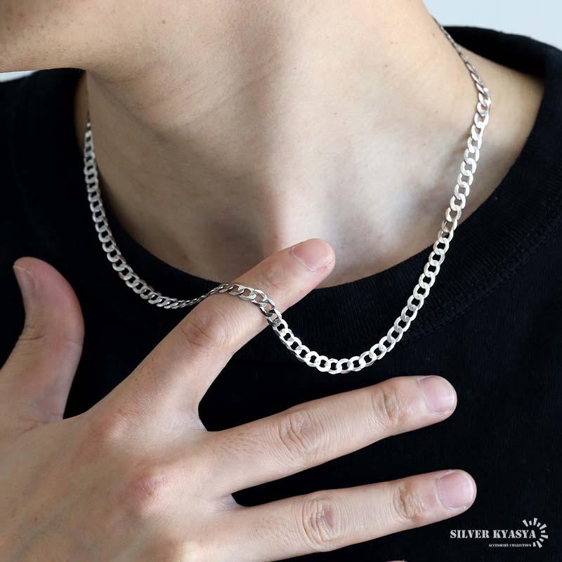 期間限定25％OFFクーポン／シルバー925 喜平ネックレス 薄い 厚み 1mm