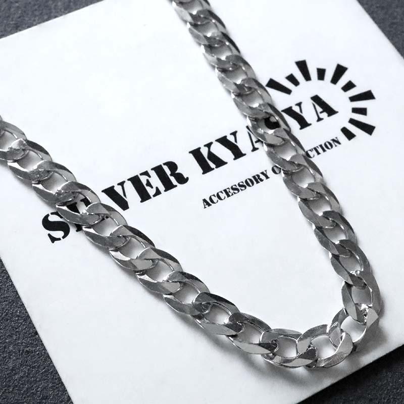 シルバー925 喜平ネックレス 薄い 厚み 1mm チェーンネックレス 希少
