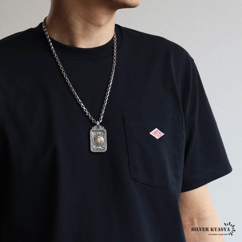 ＼2個で10％OFF 3個で20％OFFクーポン／シルバー925 太極八卦ネックレス ごつめ ネックレス 六字真言 ペーパーチェーン シルバー 男性 金アレ対応 爆買の画像