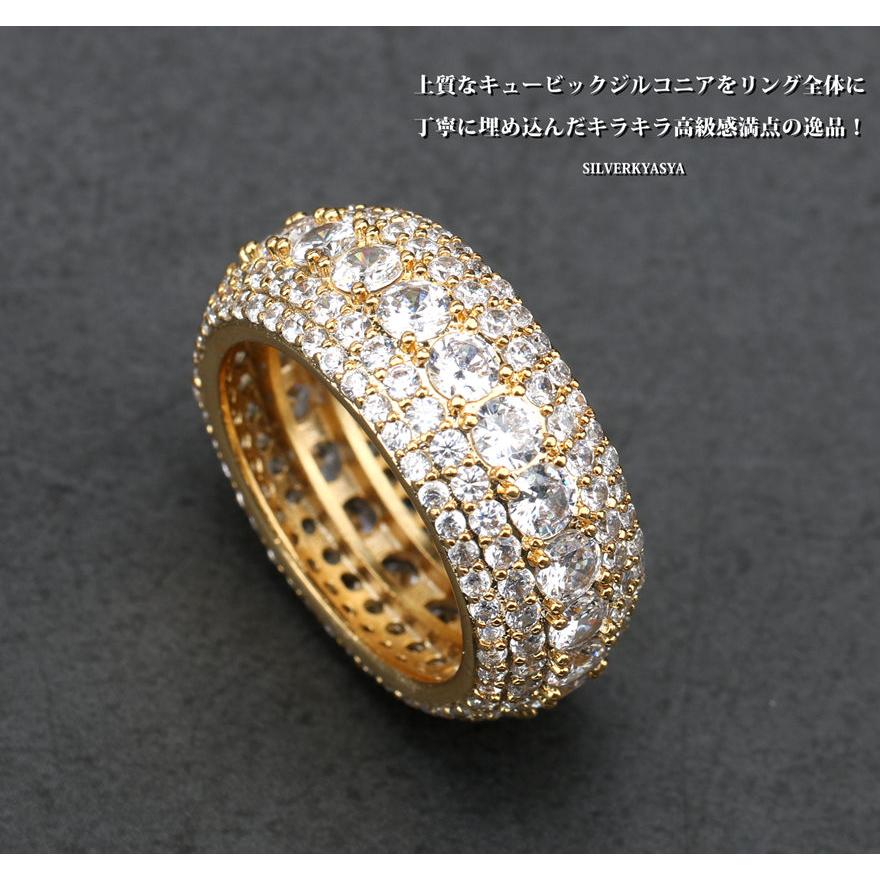 ゴールド リング 18k GP 金 指輪 ジルコニア キラキラ パヴェ ゴールド リング 18k GP 金 指輪 ジルコニア キラキラ パヴェ