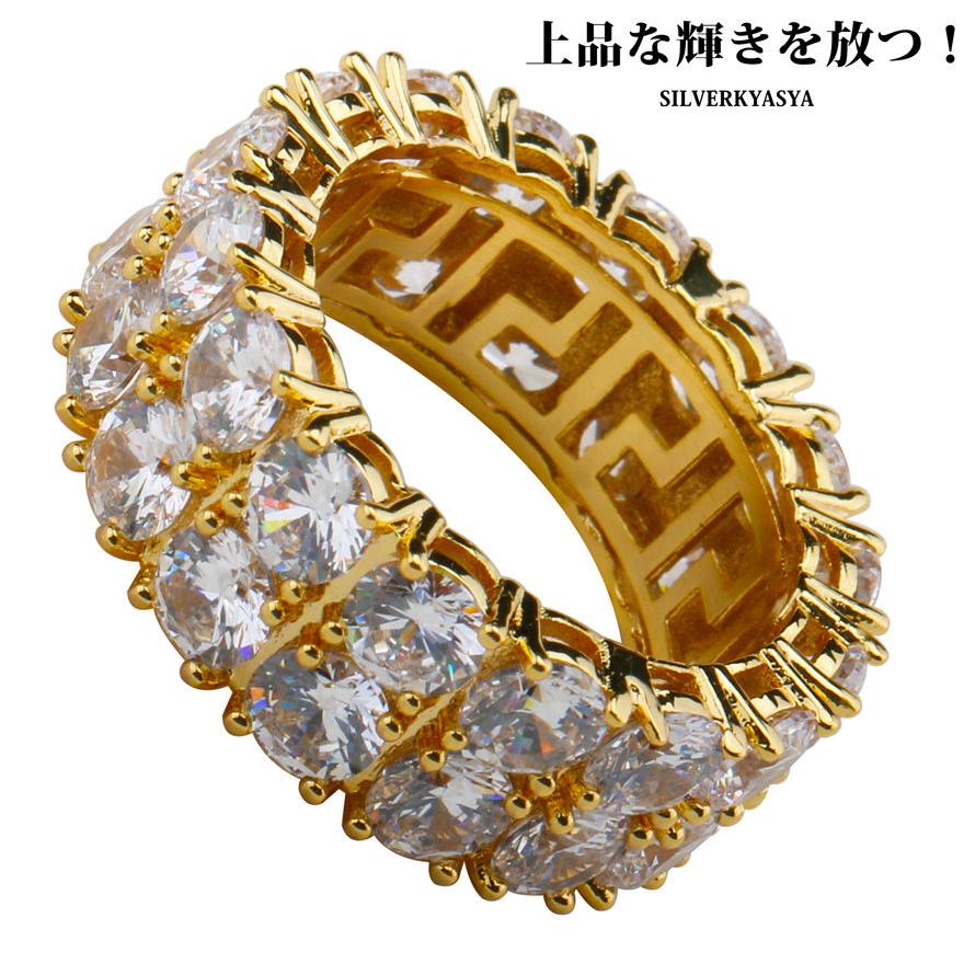 複数買いで最大300円OFFクーポン／ゴールド ジルコニア パヴェリング 
