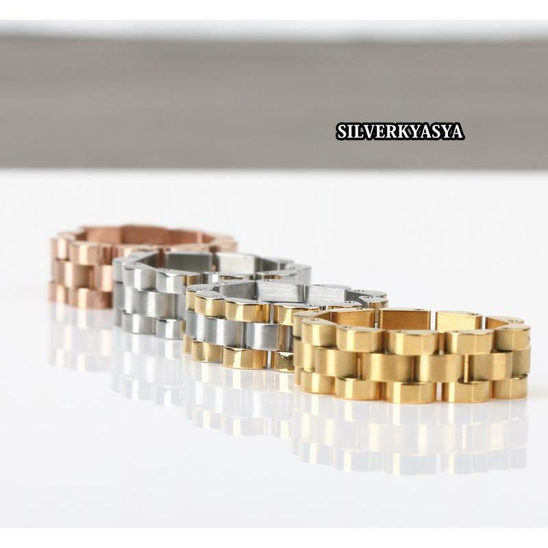 ステンレス リング チェーン ベルト メタルバンド チェーンリング