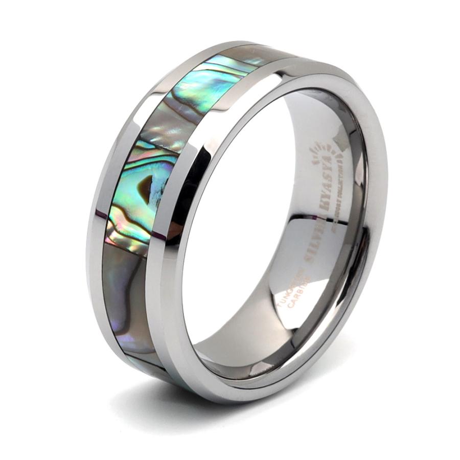タングステン シェルリング 指輪 メンズ リング シルバー メタリック 貝 金属アレルギー対応 専用box付属 R334 Silver Kyasya 通販 Yahoo ショッピング