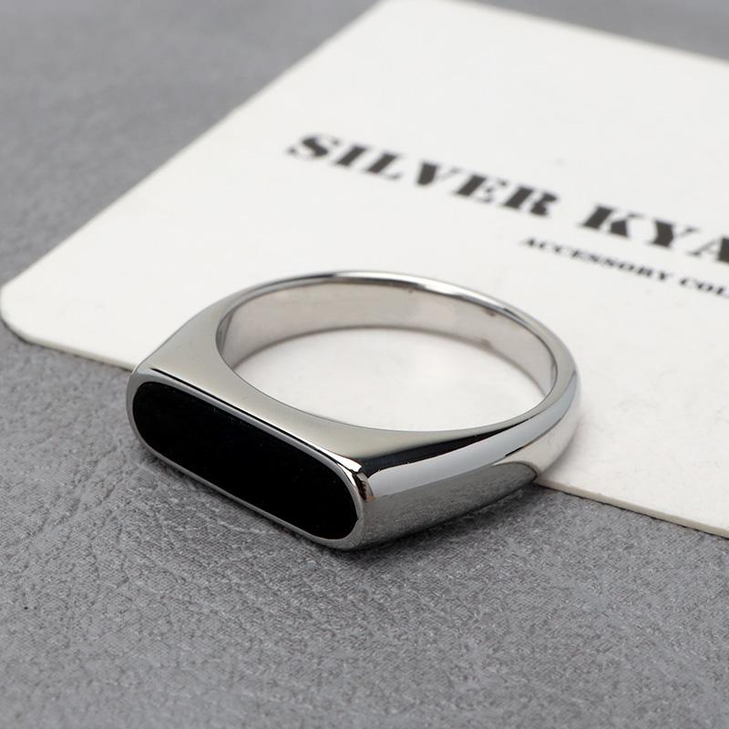 複数買いで最大300円OFFクーポン／印台リング ブラック オニキスリング