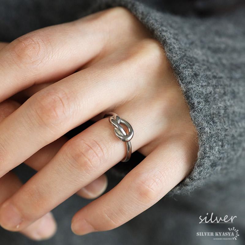 0のつく日リングの日！10％OFFクーポン／ステンレス ノットリング