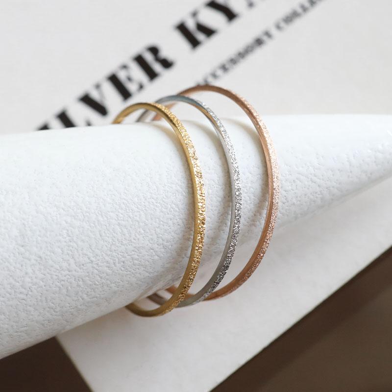 ステンレス 超極細リング 0.5mm 砂目リング キラキラ グリッターリング