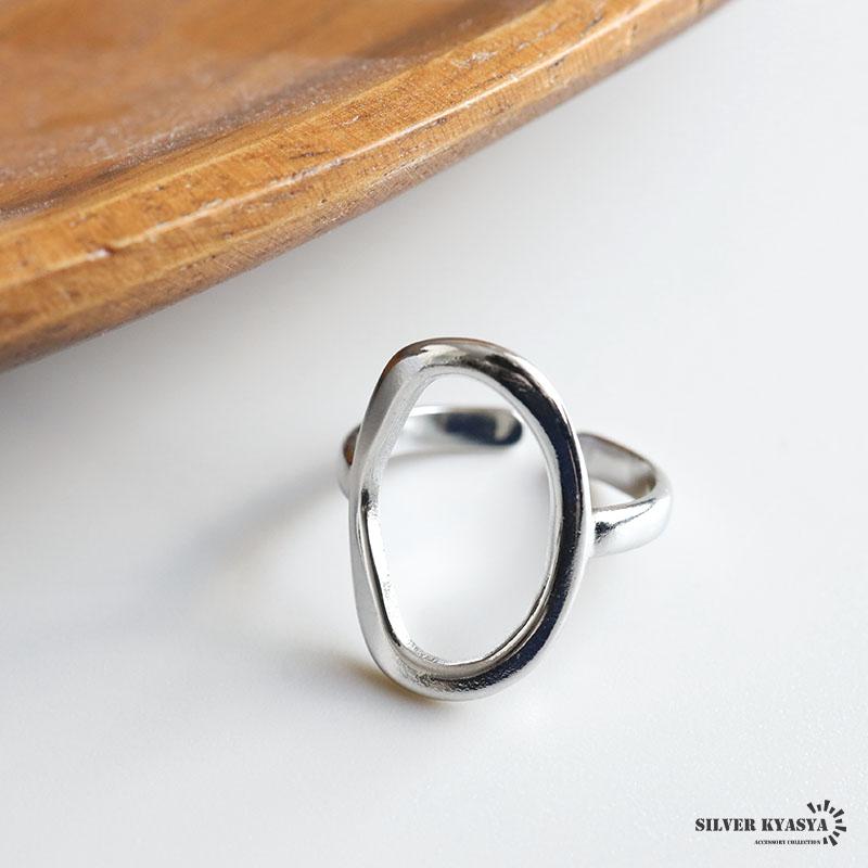 ステンレス オーバルリング メタルリング オープンリング 透かし