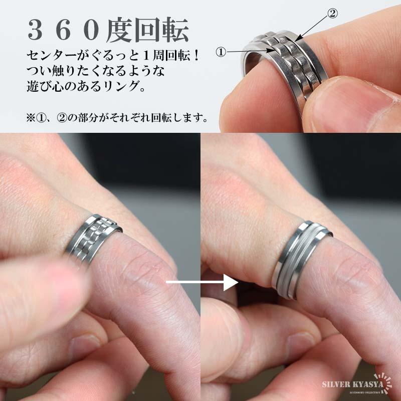 期間限定MAX25％OFFクーポン／ステンレス 回る ギミックリング ギア