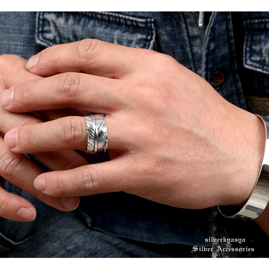 シルバー925 フェザーリング 銀 シルバーリング ネイティブ 作りが繊細