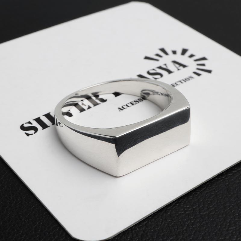 2個で10％OFF 3個で20％OFFクーポン／シルバー925 印台リング 細め