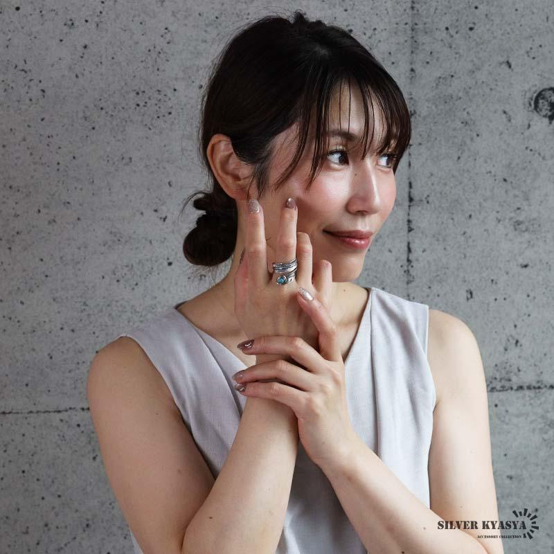 シルバー925 ターコイズ フェザーリング メンズ 指輪 インディアン