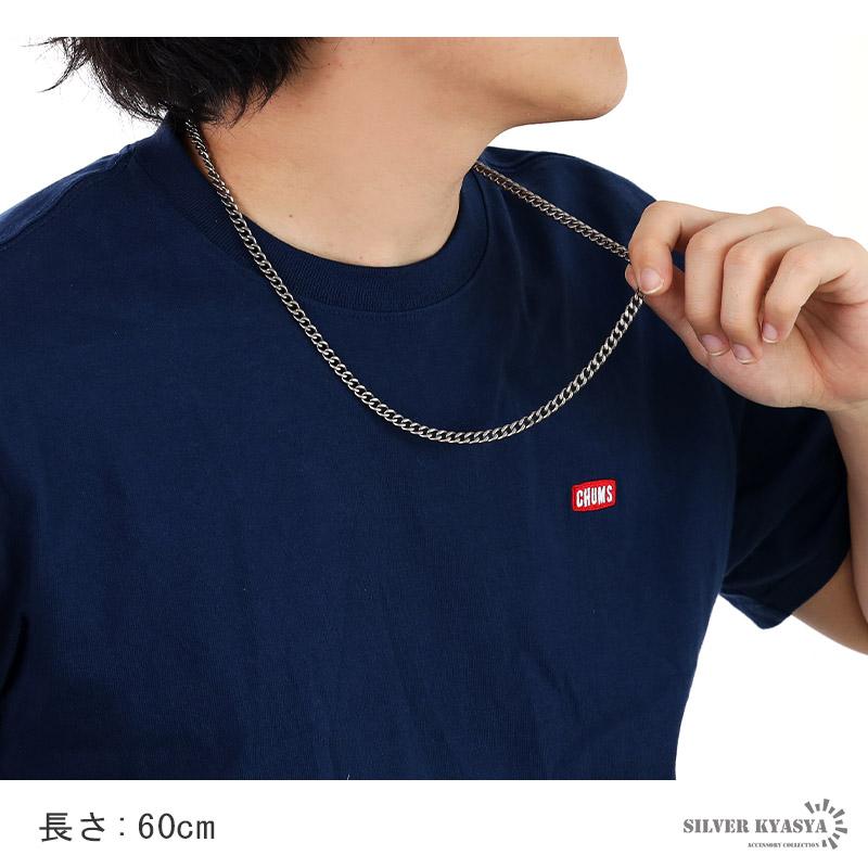 チタン ネックレスチェーン 幅5.5mm 2面カット 喜平 チェーン