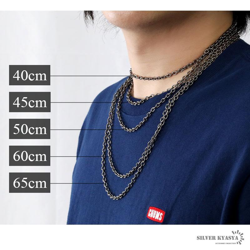 純チタン ネックレスチェーン 幅4mm 細幅 小豆チェーン あずきチェーン