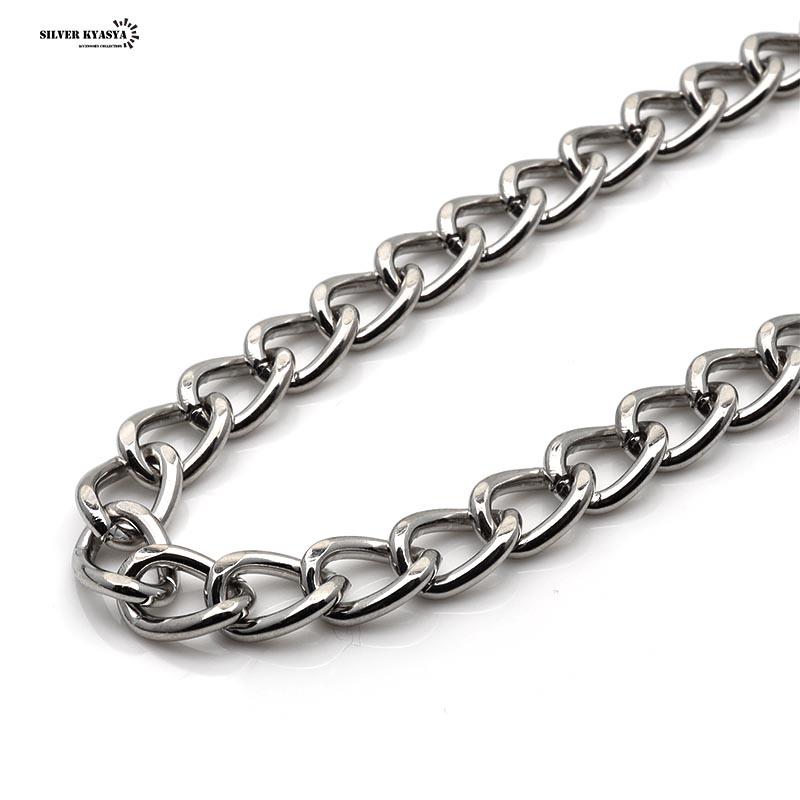 ラージフック ウォレットチェーン シルバー クリップ 喜平チェーン