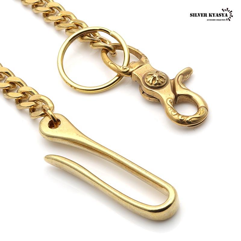 唐草 クロス クリップ ラージフック  ウォレットチェーン ゴールド  喜平チェーン クラシック 重厚 存在感抜群 ハンドメイド 唐草 クロス クリップ ラージフック ウォレットチェーン ゴールド 喜平