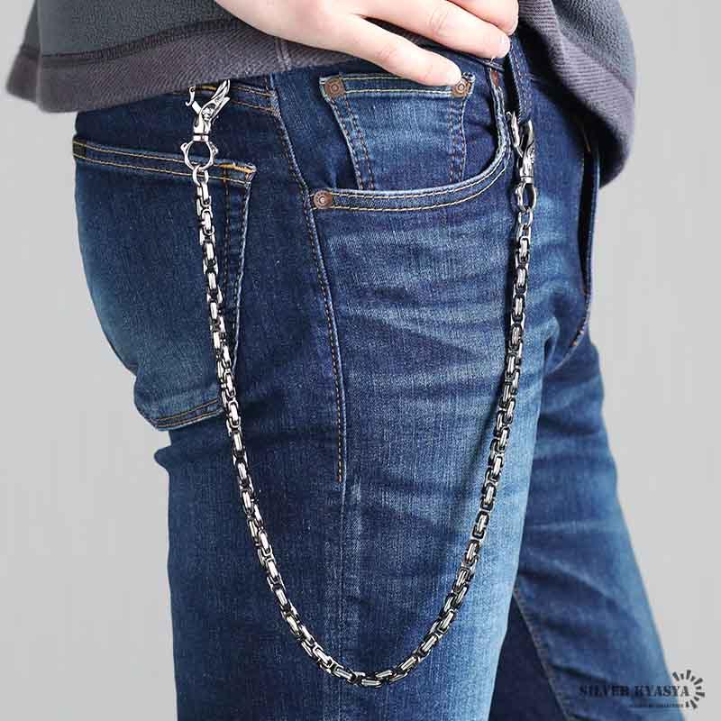 ステンレス スカル ウォレットチェーン ビザンチンチェーン ステンレス スカル ウォレットチェーン ビザンチンチェーン
