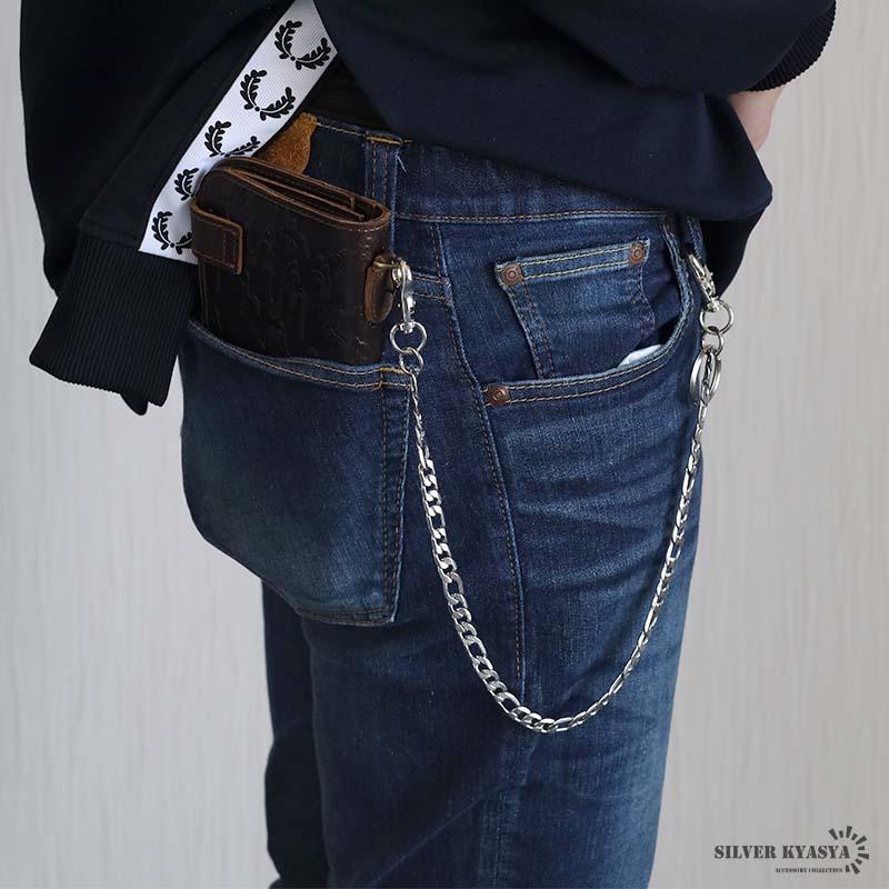 ステンレス フィガロ ウォレットチェーン 喜平チェーン フィガロ