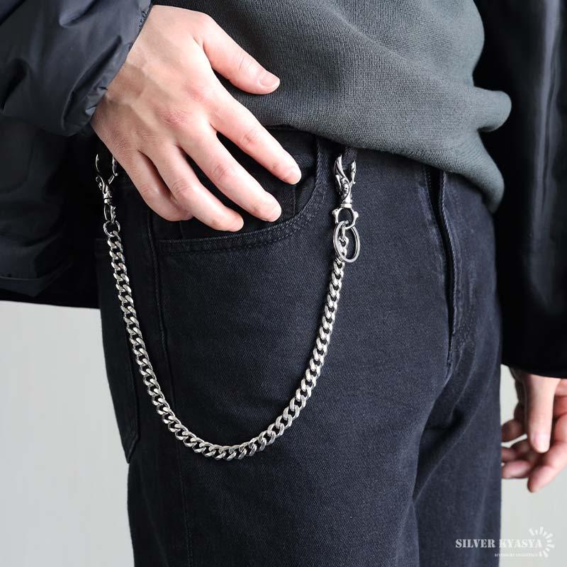 ステンレス ウォレットチェーン 財布 喜平チェーン シンプル 316L 唐草