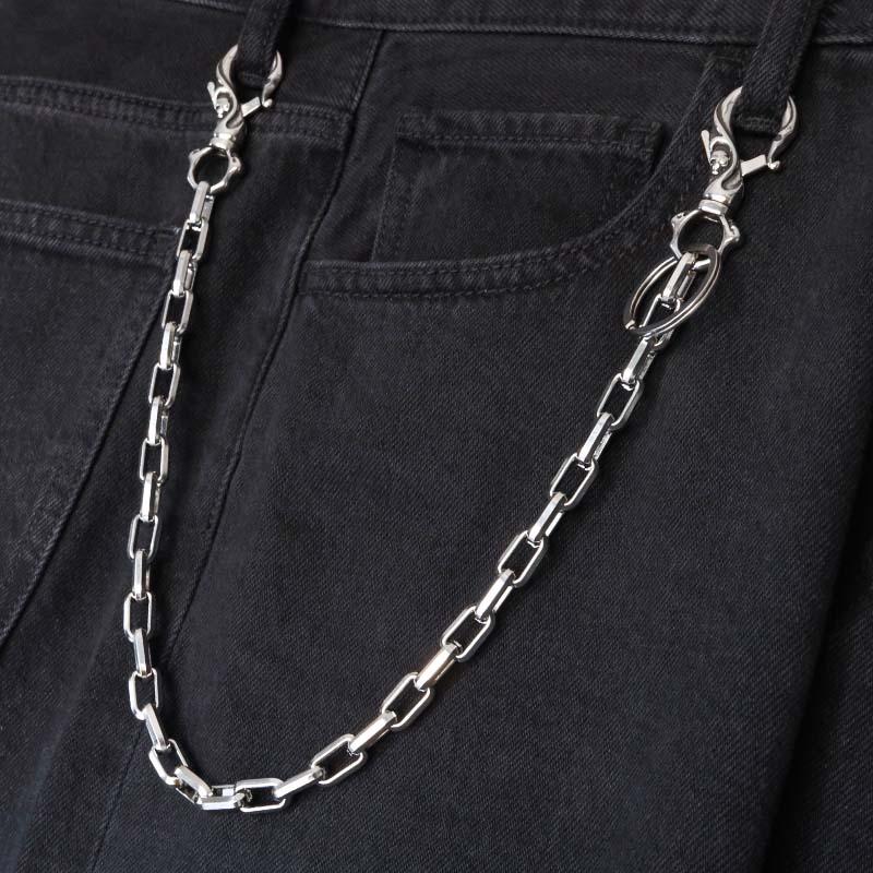 複数買いで最大300円OFFクーポン／ステンレス ウォレットチェーン 財布