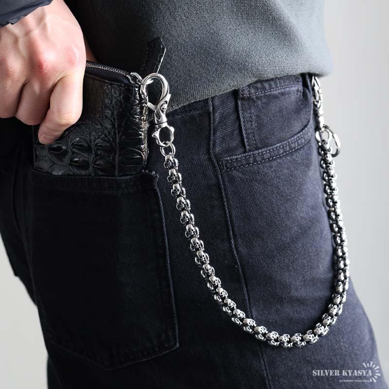 複数買いで最大300円OFFクーポン／ステンレス 重厚 ウォレットチェーン
