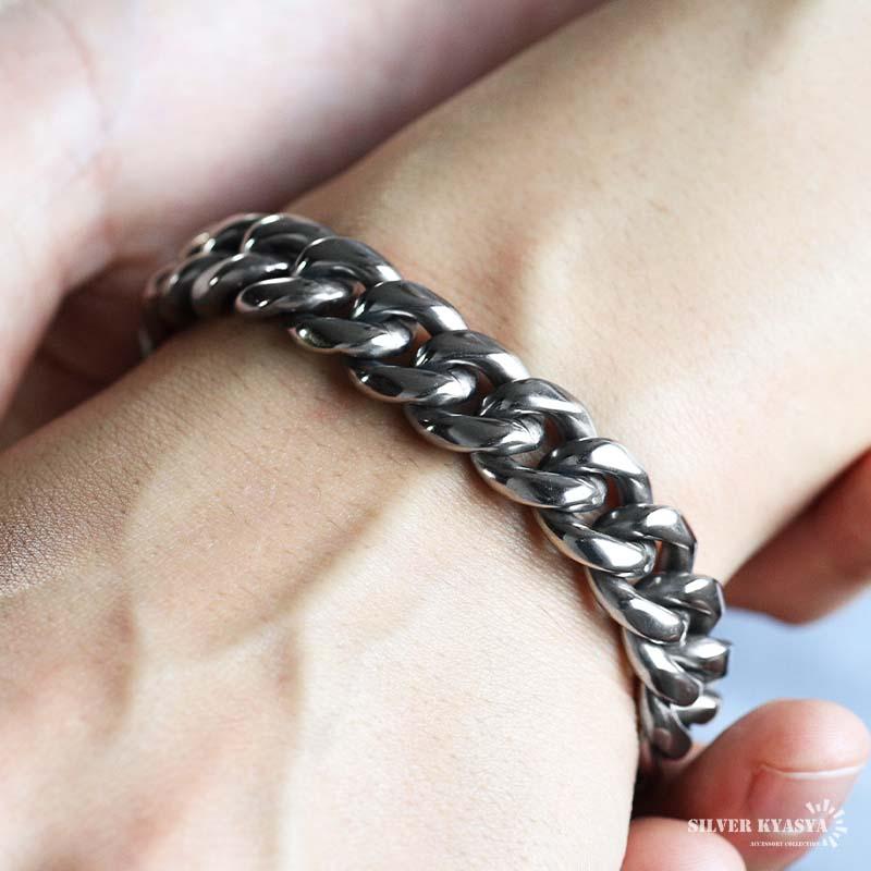 超極太 純チタン製 喜平ブレスレット メンズブレスレット 分厚い