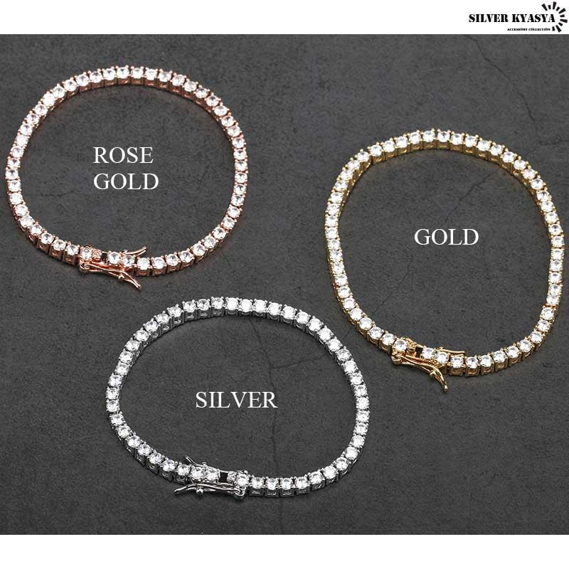 シルバー、19cm) アクセサリー ブレスレット テニスブレスレット
