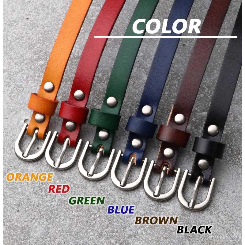 ブラウン) ブレスレット レザー 本革 牛 ベルト バックル オレンジ