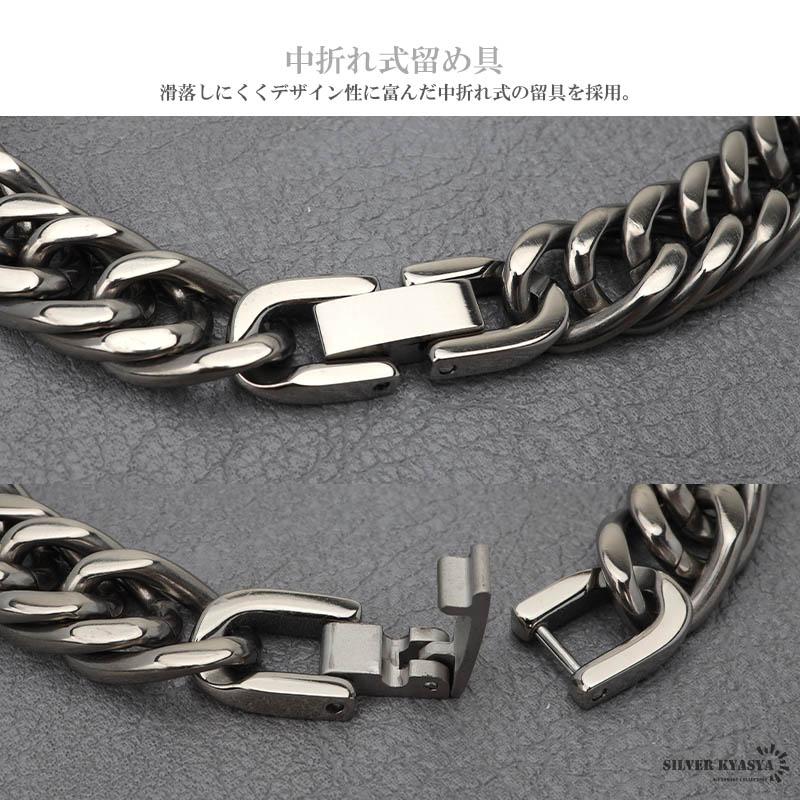 21.5cm) 純チタン ダブル喜平 チェーンブレスレット 軽いつけ心地