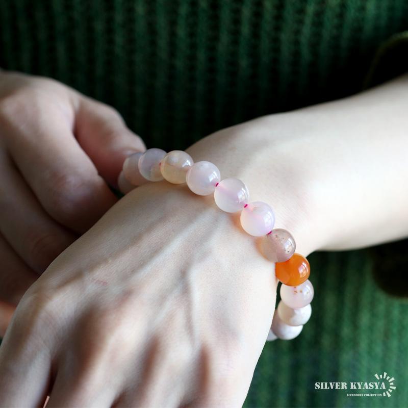 Mサイズ) パワーストーンブレスレット 数珠ブレスレット チェリー