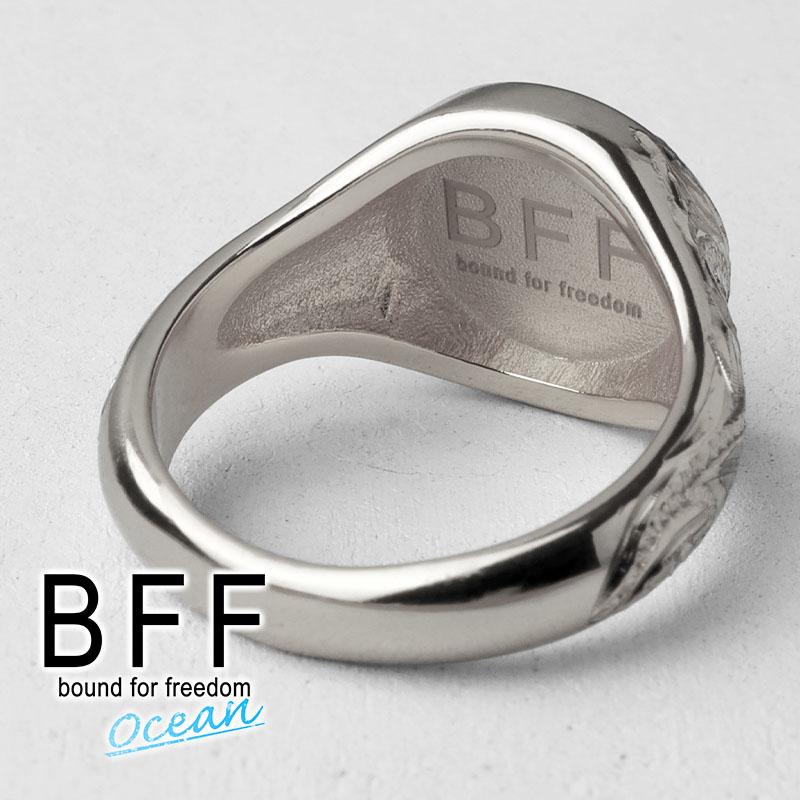 (11号) BFF ブランド 印台リング メンズ 丸型 指輪 シルバー925 シルバー 手彫り 金属アレルギー対応 専用BOX付属_3