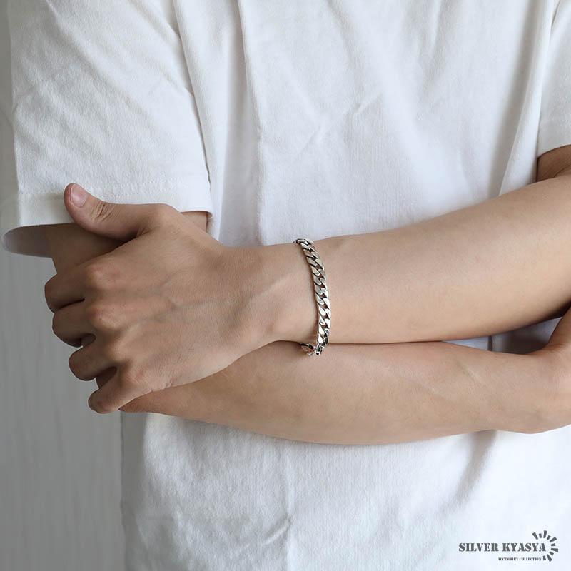 ブレスレット メンズ シルバー925 チェーンブレスレット silver 銀 