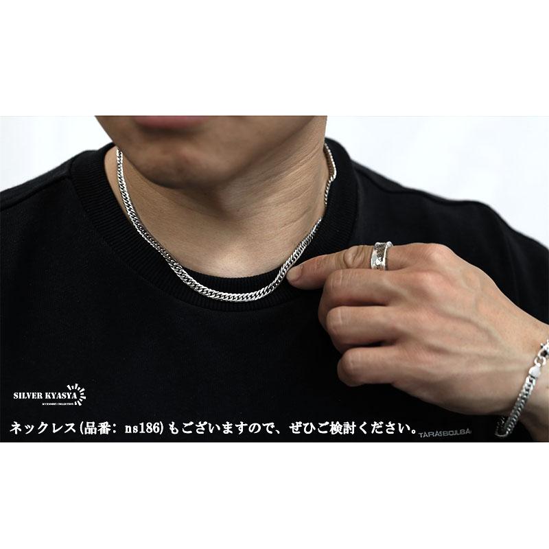 シルバー925 チェーンブレスレット メンズ 6面カット ダブル喜平チェーンブレスレット 細身ブレスレット 925 銀の画像