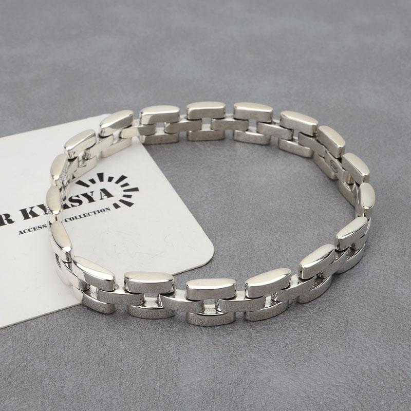 シルバー925 時計ベルトブレスレット メタルバンドブレスレット