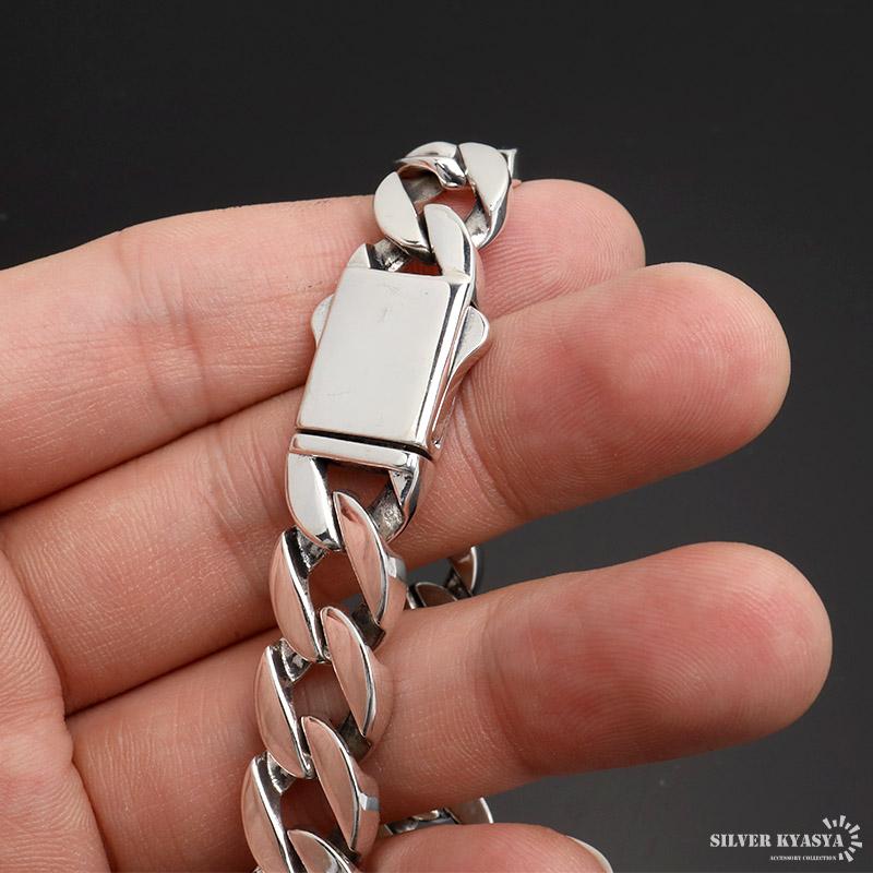 シルバー925 喜平ブレスレット チェーンブレスレット メンズ 幅12.5mm