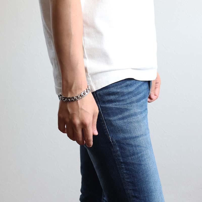 シルバー925 喜平ブレスレット メンズ チェーンブレスレット シルバー