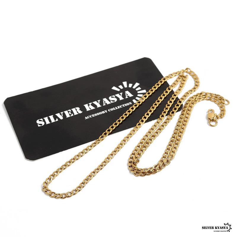40cm) チェーンネックレス 喜平チェーン 幅3mm ステンレス 18k 40cm) チェーンネックレス 喜平チェーン 幅3mm ステンレス 18k